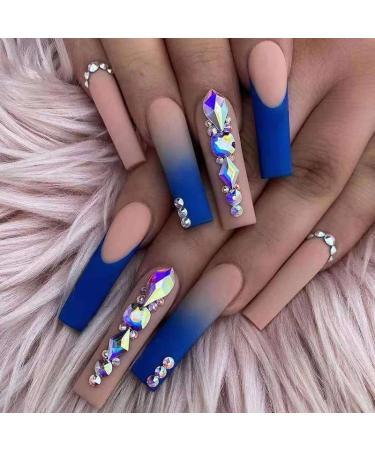 Clear Acrylic Nail Tips - XXL Square 500pcs Half Cover False Nails for Nail Salons & DIY Nail Art - 10 Sizes with Storage Box - Buy Online on GoSupps.com