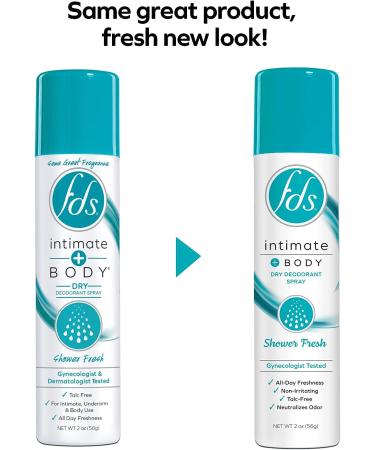 FDS Intimate Deodorant Spray - Shower Fresh, 2 Oz Bottle - Long Lasting All Day Freshness - Buy Online on GoSupps.com