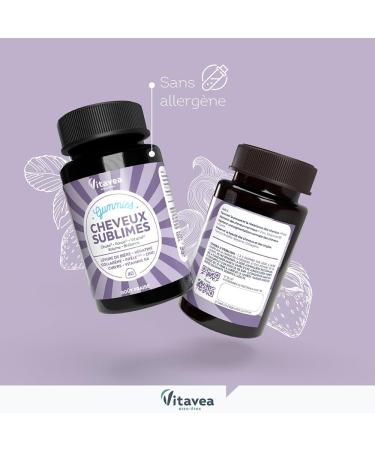 Vitavea Well-being - Sublime Hair Gummies - Promotes Hair Growth - Biotin Brewer's Yeast Keratin Zinc Collagen - Hair Loss Volume Shine - 40 Red Fruit Gummies - Buy Online on GoSupps.com