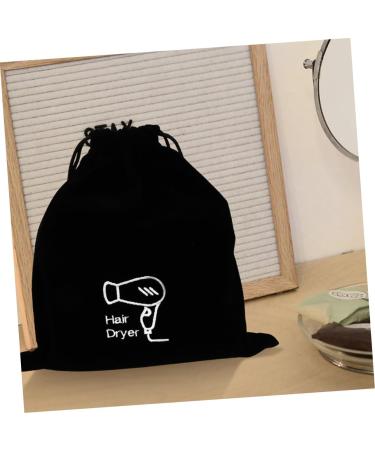 FOMIYES 2pcs Flannel Hair Dryer Bag Drawstring Pouch Hair Dryer Travel Bag Hair Dryer Drawstring Bag 26.00X23.00X0.50CMx2pcs Blackx2pcs - Buy Online on GoSupps.com