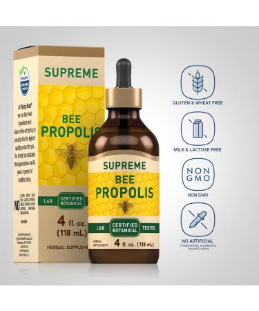 Piping Rock Bee Propolis Extract Tincture | 4 Fl Oz | Certified Botanical Liquid Drops | Non-GMO Gluten Free Supplement - Buy Online on GoSupps.com