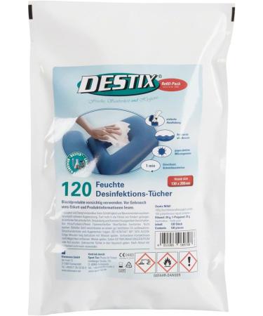 Buy Sport-Tec DESTIX Disinfectant Wipes Refill Pack - 120 Pieces 13x20 cm | International Shipping Available - Buy Online on GoSupps.com
