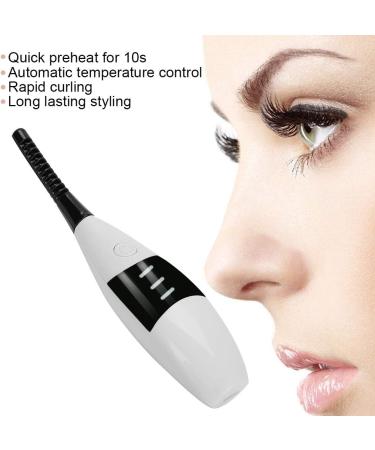 Heated Eyelash Curler 3 Gears Adjustable Temperature USB Charging Digital Display Quick Heating Travel Eyelash Curler for All Eyes - Buy Online on GoSupps.com