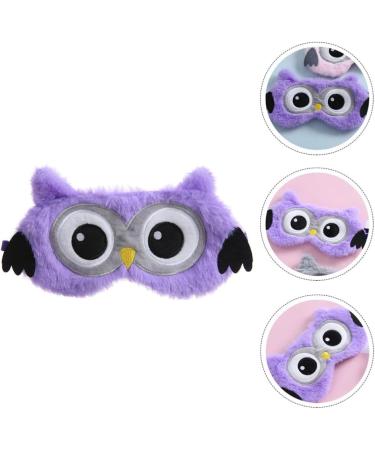 EXCEART Owl Eye Cover - Cute Cartoon Animal Sleep Mask for Kids & Adults - Purple - Buy Online on GoSupps.com
