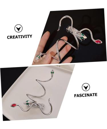 minkissy Snake Hairpin Tiaras for Women Hair Accessories for Women Snake Hair Accessories Ponytail Holder Clip Ponytail Clip Snake Hair Pin Hair Claw Clip Serpentine Miss Metal Claw Needle - Buy Online on GoSupps.com