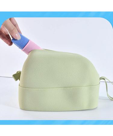 8 Silicone Bottle Covers - Leak-Proof Travel Caps for Shampoo & Shower Gel - Reusable Green & White - Buy Online on GoSupps.com