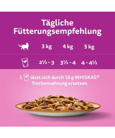 Whiskas 1+ Cat Food Tasty Mix Country Collection in Sauce - High-Quality Wet Food for Adult Cats - 24x85g (2 Packs) - 48 Portion Bags - International Shipping - Buy Online on GoSupps.com