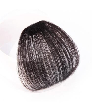 Bangs Bangs Hair Clip in Bangs Heat Resistant Thin Bangs Fringe Bangs Clip on Hairpiece One Piece in Fringe Natural Flat Air Bangs Hair Extensions for Women for Women Curved Bangs for Daily Wear (C A Natural Black