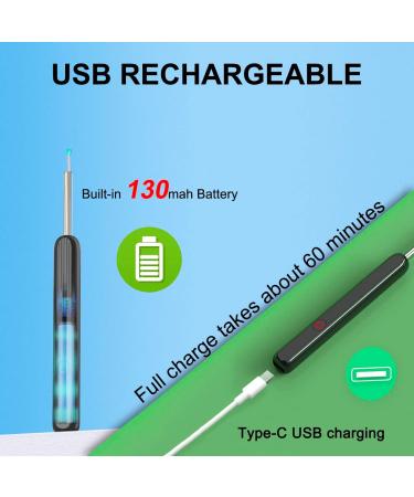 Wireless Ear Wax Removal Tool with LED Lights & 1080P HD Camera - Compatible with iPhone, iPad, Android - Black - Buy Online on GoSupps.com