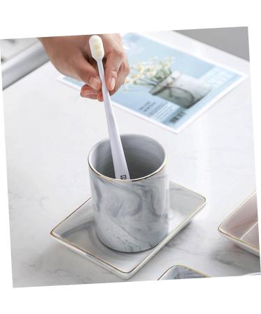 Homsfou 2-Piece Marble Ceramic Tray Set - Multi-Purpose Storage Decor for Valentine's Day - Exquisite Dark Gray 13.8x10.2cm - Buy Online on GoSupps.com