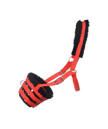 SIE Muzzle for Horse Pasture Full Red Full Red/Outing Solid Color (Getaway Solids)