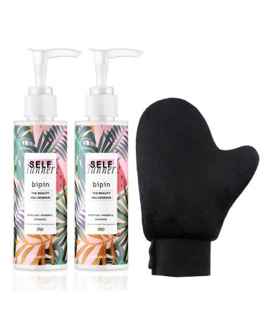 Self Tanner and Tanning Mitt - with Natural & Special Ingredients Sunless Self Tanning Lotion for Quick Sunless Tanning Bronze (5.12 FL OZ Pack 2) Coconut 5.12 Fl Oz (Pack of 2)