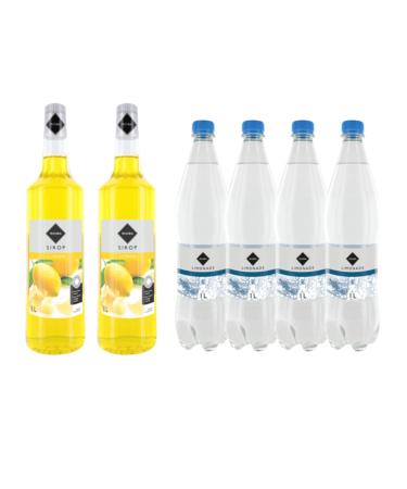 Wine And More Gilbert & Lemonade Syrups Set: Gilbert Lemon Syrups (2 x 1 L) - Gilbert Lemonade (4 x 1 L)