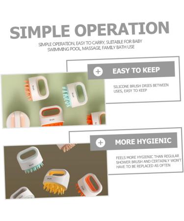 Skisuno Shampoo Massage Brush - Children's Bathing & Cleaning Brush | Soft TPR Silicone Massage Device - Buy Online on GoSupps.com