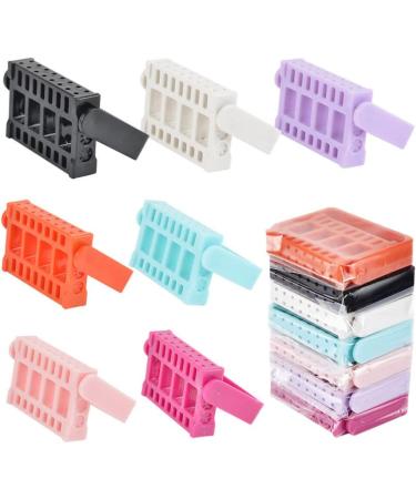 AUklOPVZZ Nail Drill Bits Holder 16 Holes Lightweight Containers Storage Box Adjustable Showing Stands Manicure Drill Accessory Blue - Buy Online on GoSupps.com