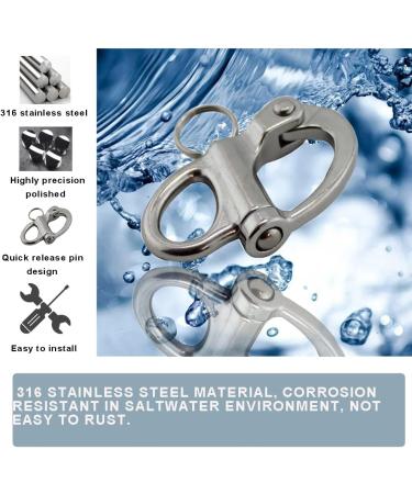 Ayunwei 35mm/52mm Fixed Snap Shackles - Set of 5 Pcs | 316 Stainless Steel Bail Shackles with Quick Release Pin - Buy Online on GoSupps.com