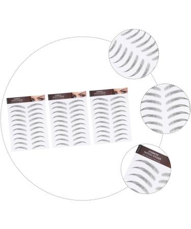 DRESSOOS Eyebrow Sticker 3 Sheets Waterproof Eyebrow Stickers Caboodle Eyebrows Eyebrow Tattoos Stickers 3d Cosmetic Make up - Buy Online on GoSupps.com