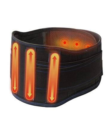 Compression back support for lumbar spine waist and hip to relieve sciatic nerve pain pain in the lower back area men and women work train (size: S) (color: xxl/xx-large black