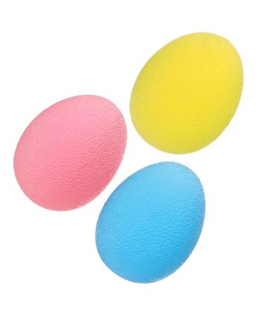 Lalafina 3st Handtball Hand exercise trigger point ball Egging finger handle gain gel toys gel-squeeze ball handle ball hand squeezing ball Egg shaping TPE fitness massage 5.8x4.4cm sorted color