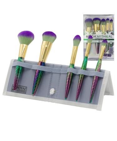 MODA Travel Size Mythical Sweet Siren 6pc Makeup Brush Set - Powder Highlight Eye Shader & Pouch | Perfect for Travel & Gifts - Buy Online on GoSupps.com