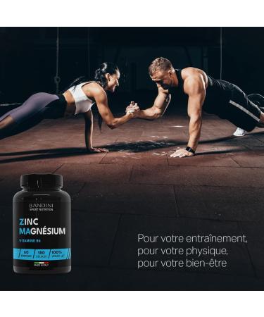 Bandini ZMA ULTRA 180 Capsules (60 Day Coverage) Zinc Magnesium & Vitamin B6 Supplement - Energy Recovery & Muscle Mass - Reduces Fatigue & Burnout - For Men & Women - Buy Online on GoSupps.com