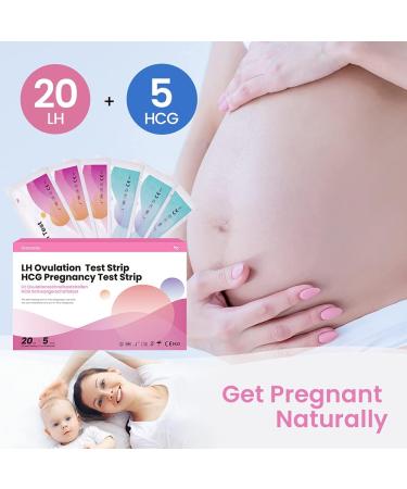 Femometer Ovulation and Pregnancy Test Strips Combo - 20 LH + 5 HCG Sticks - Buy Online on GoSupps.com