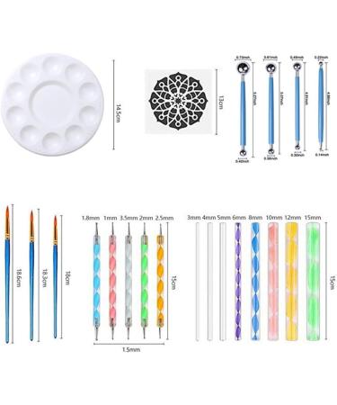 FYOBOT Mandala Template Painting Combo Set 27-Piece Stippling Tool Soft Pottery Painting Pen - Buy Online on GoSupps.com