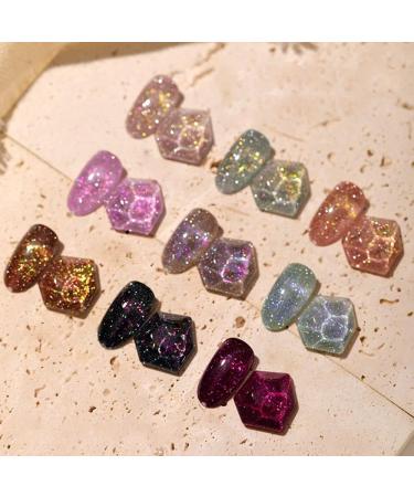 15ML DIY Nail Varnish Shiny Diamond Gel Manicure Gel Nail Polish Glitter Nail Gel Sequins Gel Nail Nail Phototherapy Gel - (Color: 1) - Buy Online on GoSupps.com