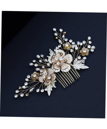 FRCOLOR 1pc comb wedding headpiece metal hairpin rhinestone hair pins weddings women decorative hairpi bridal hair slide women's hair clips Flower Shape Headwear decorate bride alloy pearl - Buy Online on GoSupps.com