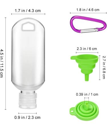 Buy Cabilock 50ml Refillable Travel Containers - 10 Portable Plastic Bottles with Hooks for International Shipping - Buy Online on GoSupps.com