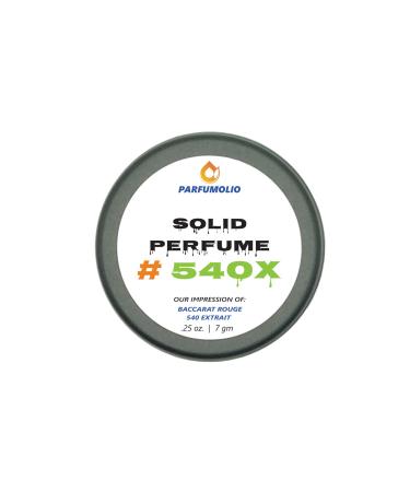 Solid Perfume #540X Inspired by Baccarat 540 Extrait Replica Fragrance Unisex Portable Non-Spill Concentrated Long Lasting Dupe 7gm / 0.25 oz