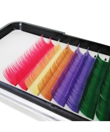 Premium Rainbow Colored Individual Eyelash Extensions | Bodemrincer 8-20mm | 12 Lines 7 Colors - Buy Online for Global Shipping - Buy Online on GoSupps.com