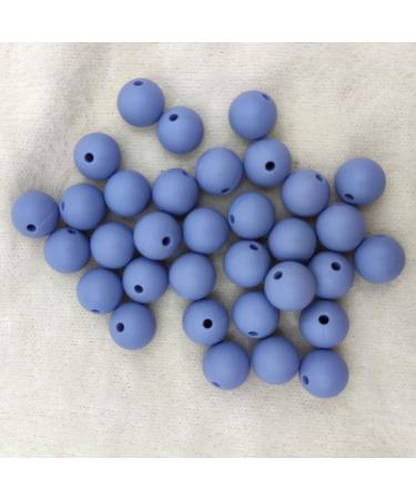 Brunnera Blue Silicone Round Beads 15mm - 50pcs | Sensory Silicone Pearl Beads for Mom Necklace DIY Jewelry Making - Buy Online on GoSupps.com