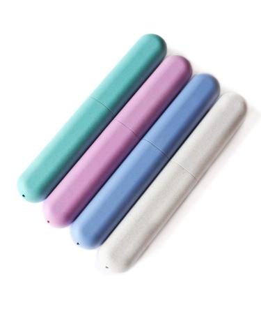 JAWENJOY 4 Pack Travel Toothbrush Case Portable Toothbrush Holder Toothbrush Travel Containers for Travel Business Trip Home Camping School - Buy Online on GoSupps.com