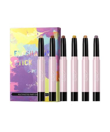 Eyeshadow Sticks Set | Creamy Matte Pearl Eyeshadow Sticks Multi Neutral Colors Smudge-Proof Shadow Stick Long-Lasting Makeup Frifer Group 1