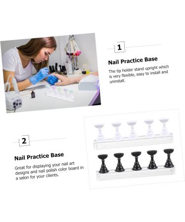 minkissy 2 Sets Nail Holder Professional Manicure Set Professional Manicure Kit Nail Art Practice Stand Nail Art Display Stand Crystal Display Stand Nail Practice Stand Nail Stand Metal 2.4X1.4X1.4CM Assorted Color 1 - Buy Online on GoSupps.com