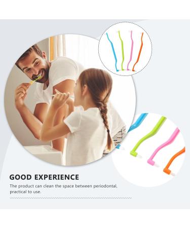 Small Toothbrush Set - 4pcs Double-Ended Interspace Brush for Braces & Detailed Oral Care - Buy Online on GoSupps.com