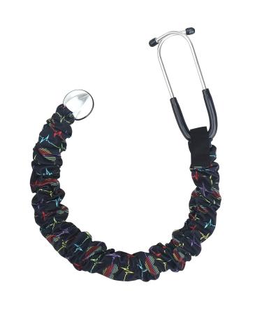 Stretchy Stethoscope Cover - Rainbow EKG Design - Universal Fit - Patented USA - 1 Pc - Buy Online on GoSupps.com