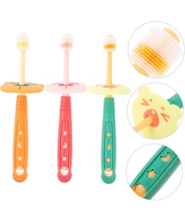 Hapinary 3-Pack Silicone Toothbrush for Babies | Gentle Oral Care & Cleaning Brush | Safe & Effective Baby Tooth Cleaning Solution - Buy Online on GoSupps.com