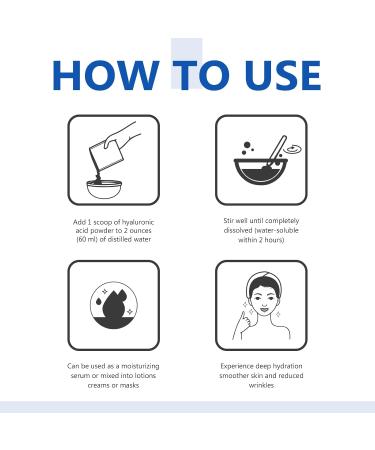 Hyaluronic Acid Powder for Face & Skin | Deep Hydration & Wrinkle Reduction | Pure Hydrating Powder for DIY Face Masks Serums & Lotions - Buy Online on GoSupps.com