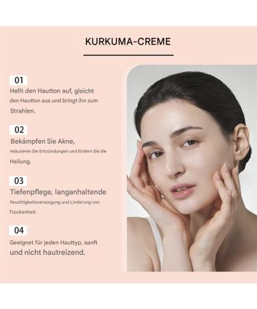  BommFu Turmeric Face Cream for Women | Turmeric Anti Aging Cream | 1.76 oz - Dark Spot Cream - To Combat Acne Oil & Pore Refinement - Buy Online on GoSupps.com