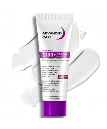100 SPF Sunscreen for Face & Body - 1Pc Outdoor Sun Screen 100 SPF - Sport Sun Screen Protector for Women & Men 80G 2.82 Ounce (Pack of 1)