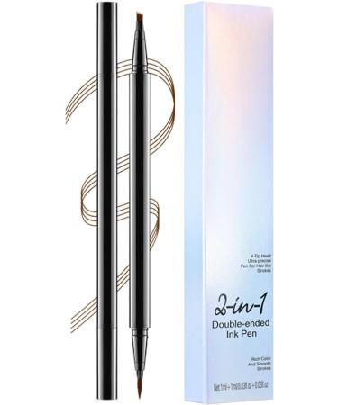Bexdug Eyebrow Fountain Pen 2in1 Eyebrow Filling Pencil with 4 Tips Makeup Accessories Personal Care Supplies for Daily Travel Work Business - Buy Online on GoSupps.com