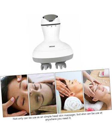 Partykindom 2-in-1 Head Massager | Scalp Massage Device for Stress Relief | White Pebble Gel Tool for Relaxation - Buy Online on GoSupps.com