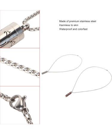 Aroma Necklaces Stress Relief 2pcs Essential Oil Diffuser Necklace Hollow Pattern Stainless Steel Fade Resistant Improve Mood for Men for Meditation - Buy Online on GoSupps.com