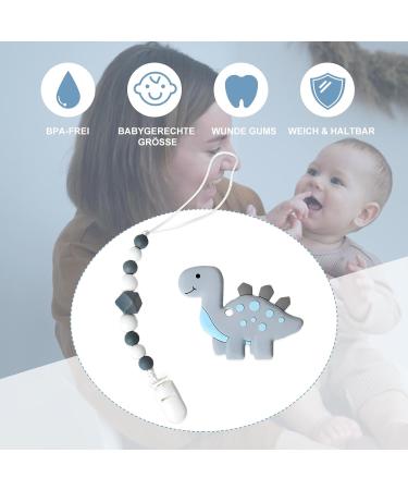 RZMZBY Teething Ring for Babies - BPA-Free Silicone & Wooden Teething Toy | Safe Baby Teething Aid & Activity Set - Buy Online on GoSupps.com