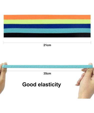 Avodova Sports Bands for Children | 5-Pack Elastic Slip-Resistant Hair Bands for Boys & Girls - Perfect for Football Jogging Cycling & Fitness - Buy Online on GoSupps.com