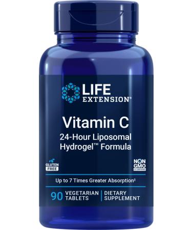 Life Extension Vitamin C 24-Hour Liposomal Hydrogel Formula 90 Vegetarian Tablets