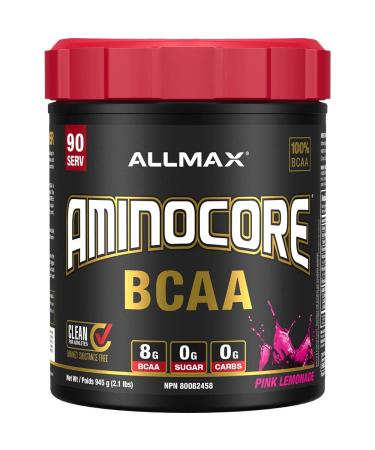 ALLMAX Nutrition Allmax Aminocore 945g Pink Lemonade - 100% Pure Branch Chained Amino Acids - Gluten Free 945 Gram Pink Lemonade Pink Lemonade 90 Servings (Pack of 1)