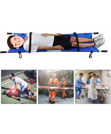 Stretcher Aluminum Alloy Two-Fold Folding Stretcher Emergency Rescue Portable Waterproof Oxford Leather Rescue Back Stretcher Ambulance Patient Transport - Buy Online on GoSupps.com
